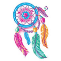 Glitter Multi-colored Dream Catcher Temporary Tattoo (2.5"x3.5")